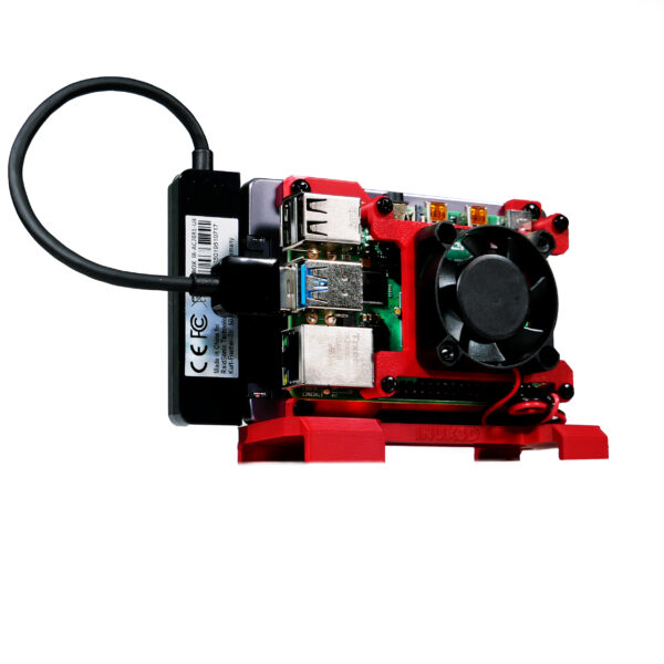 The TerraPi single SSD case in red