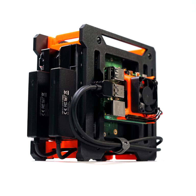 The TerraPi Xtreme DUO open-frame NAS case